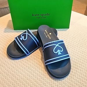 NIB Kate Spade Brigitte Pool Slide (Blue)